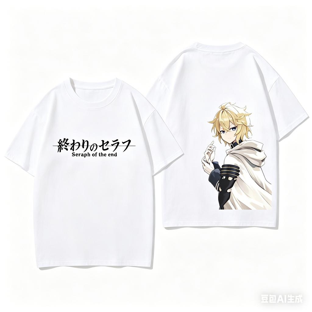 2026 Seraph Of The End Cotton Tshirt Personality Clothes New Model Anime Tshirt Clothing Plus Size Unisex Streetwear Soft