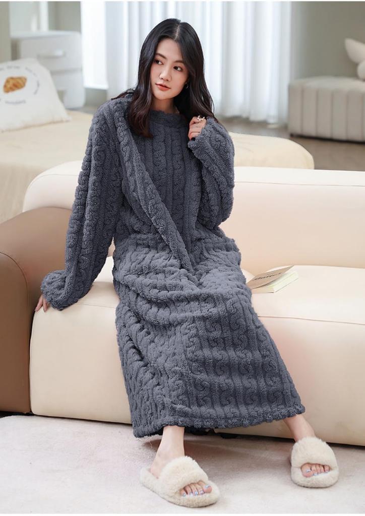 Fluffy for and Cold Weather Protection Free [Newsight] Pajamas/Rompers Fall/Winter, Loungewear, (JP, Alphabet, Size, Gray)