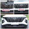 Car Front Middle Grille ect Screening Mesh Net Grille Dust Protection Trim Accessories Fit For Hyundai Tucson NX4  -