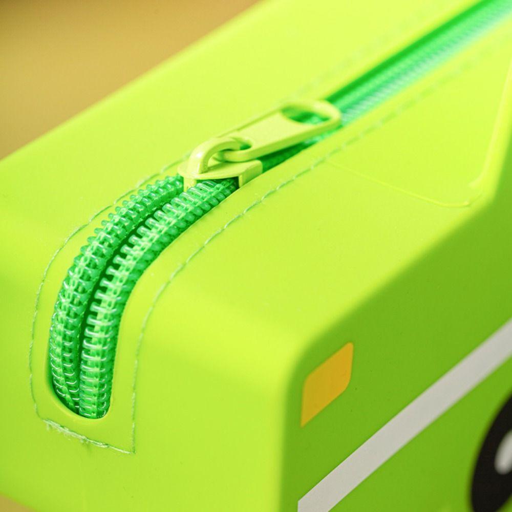 Multifunction Silicone Pencil Bag Large Capacity Stationery Organizer Portable Pen Box  Gift