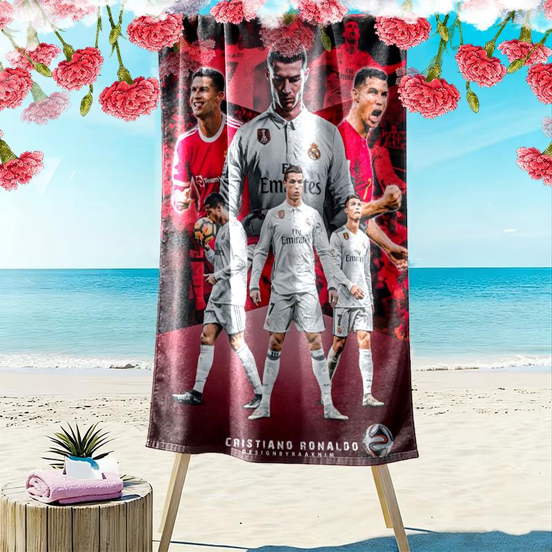 Cristiano Ronaldo: Goal Machine beach towel beach soft Outdoor pool towel seaside swim beach towel Outdoor picnic beach mat Fashion beach