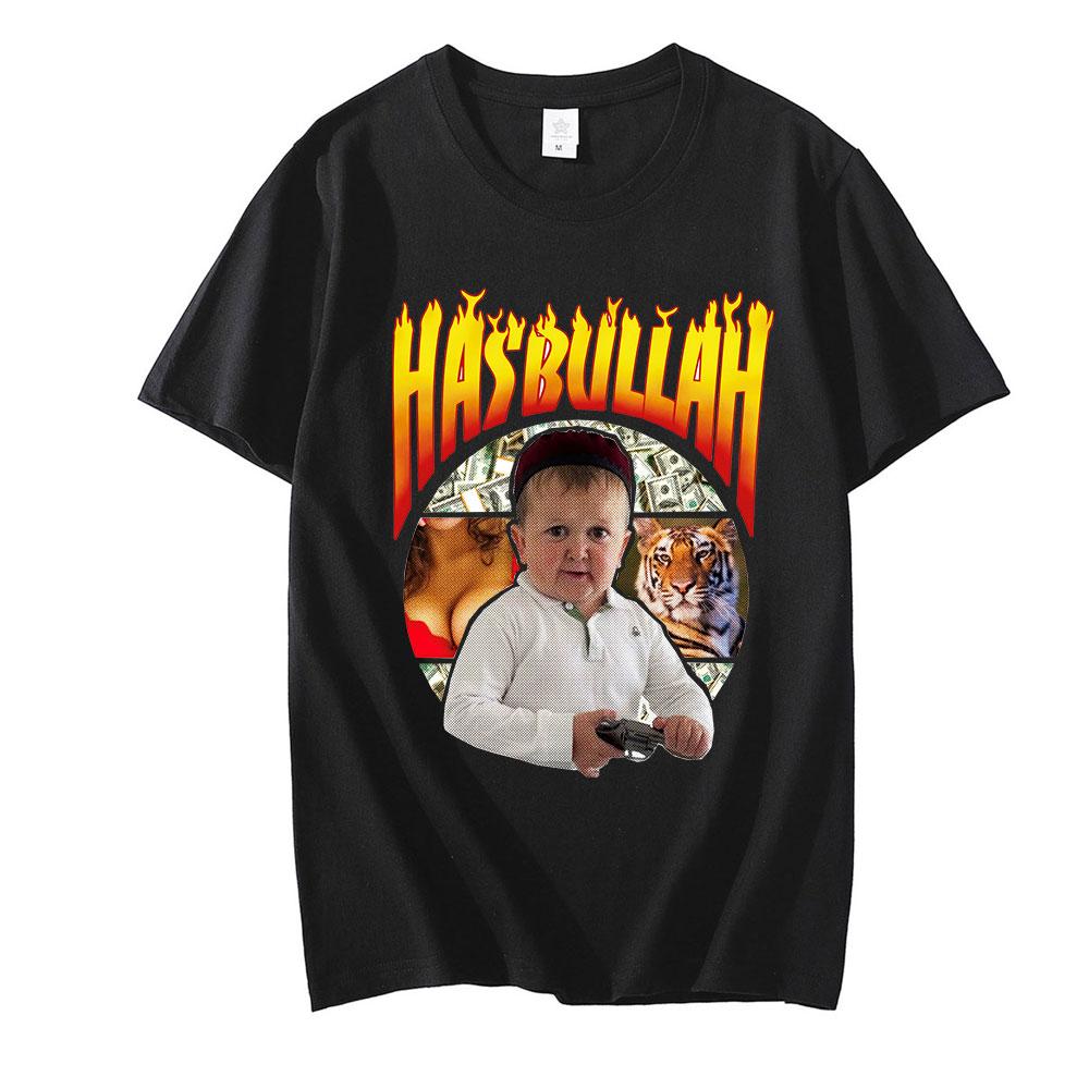 Klassisches Hasbulla Kampf-T-Shirt Unisex Fan-Geschenk Mini Khabib Blogger-T-Shirt Unisex Unisex Grafikdruck T-Shirts Kurzarm Tops