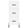 Highboard White 34.5 x 34 x 180 cm Particle Board