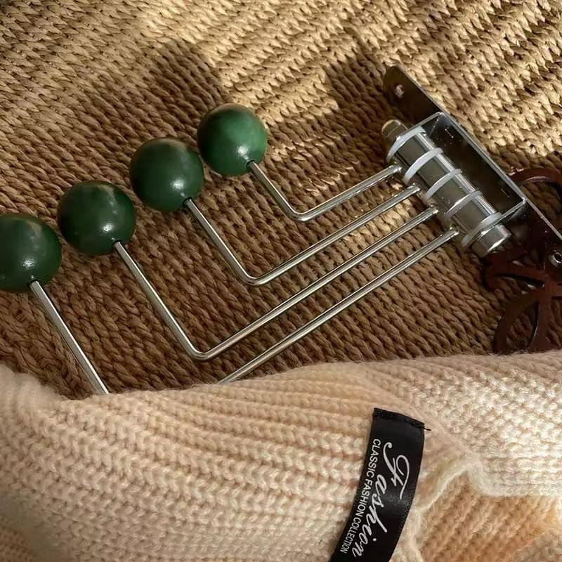 Rotatable Space Saver Wall Clothes Hanger Portable Multifunctional Wardrobe Dressing Room Bedroom Clothing Storage Organizer