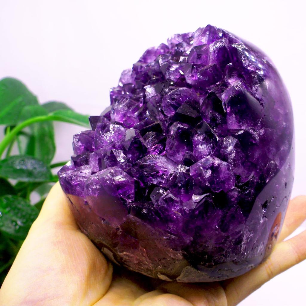Amethyst Natur Sorgfältig Ungefähr Ungefähr Ideal für Zier- Feng Gut und Amulett-Dekorationen [TANAKA YA] Cluster, 100% Quarz,