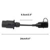 EU To US Trailer Light Converter 7 Pin Round Adapter European Trailer To 4 Pin Flat Socket American Vehicle Tow Hitch Wire Plug