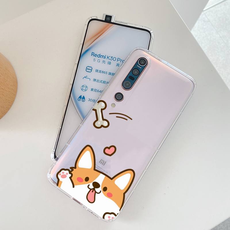 Cute Corgi Phone Case for Samsung A12 21 30 31 51 52 70 71 for Redmi8 9 10 for Honor10 70 50 Clear Case