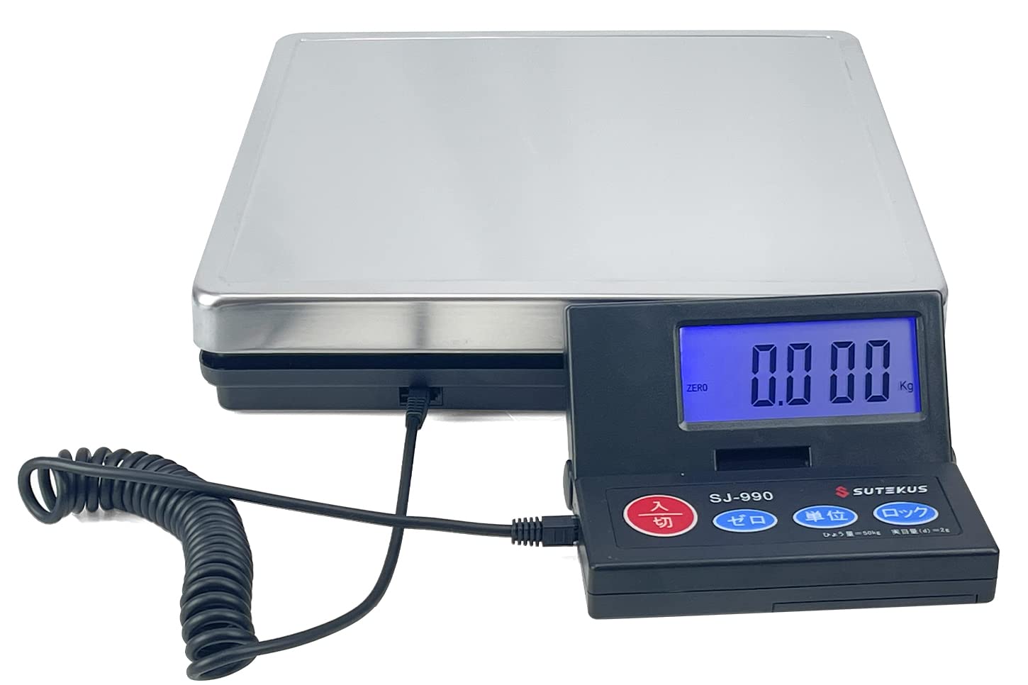 

Sutekus Digital Platform 2g Weighs up to Remote Tare Function Steel Pan Scale, Increments, 50kg, Measurement, Function, Auto-Off (Stainless Included)
