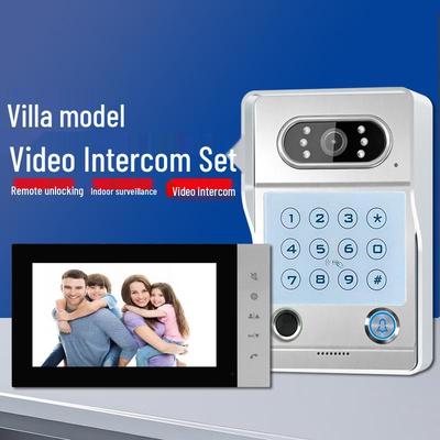 Ensemble Interphone HD pour Villa avec Visualisation à Distance via Application, Surveillance, Empreinte Digitale et Déverrouillage par Mot de Passe