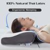 Contour Thai Latex Cervical Pillow for Neck Pain Relief Ergonomic Orthopedic Neck Support Pillow for Side Back Stomach Sleepers