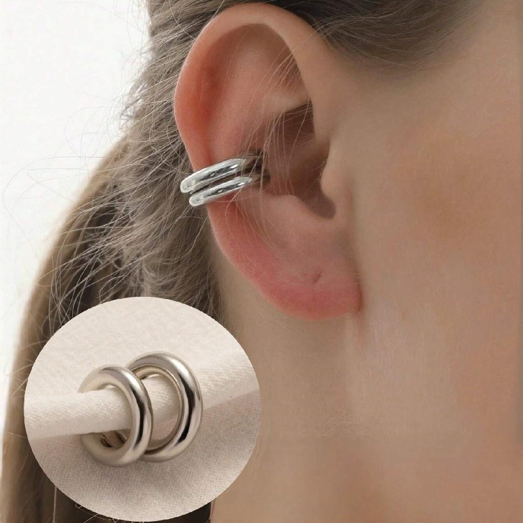 Smooth Round C-Shaped Clip On Earrings, Lightweight And Stab Free Cartilage Ear Tips For Women, Versatile Jewelry Gifts For Daily Use