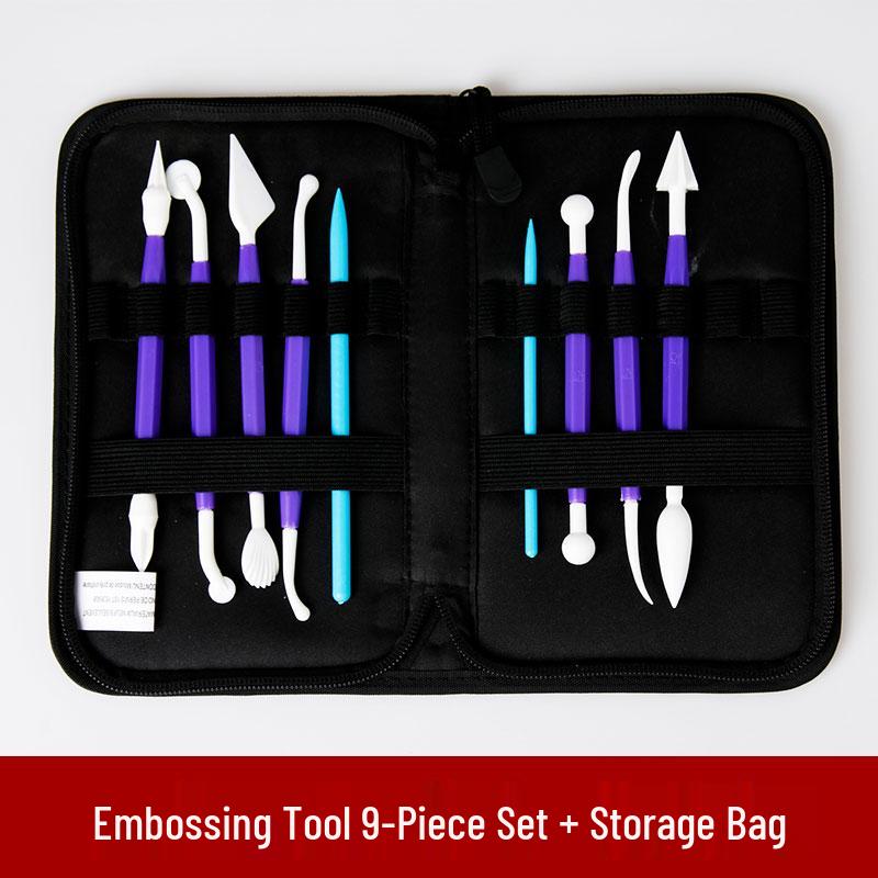 8-Piece Polymer Clay Sculpting Tool Set - Handmade Plastic Embossing Knives for DIY Projects