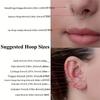 5-10 Pcs 16G Stainless Steel Hinged Nose Ring Clicker for Septum Tragus Helix Cartilage Daith Rook Piercing Jewelry