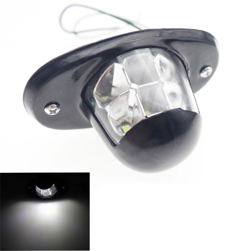 Universal 12V/24V White Universal 6 LED License Plate Light Car License Plate Lamp for Cars RV Truck Trailer Lorry Step Lamp