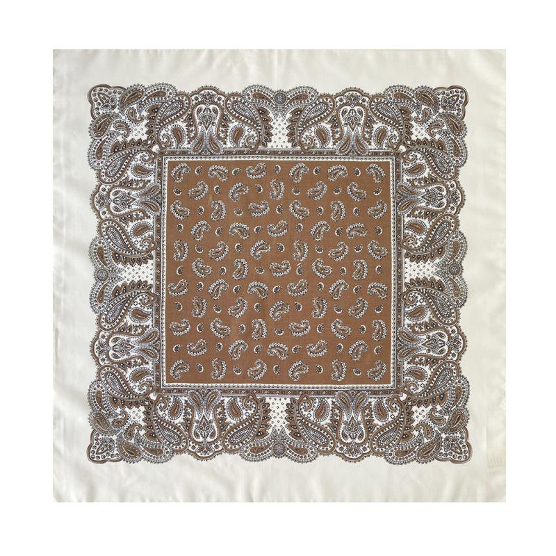 Early summer retro flower women's cotton silk scarf cashew flower light luxury high sense versatile new silk scarf