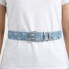 Metal Buckle Denim Waist Belts Double Grommet Hole Trouser Decor Decoration  Dress Decor