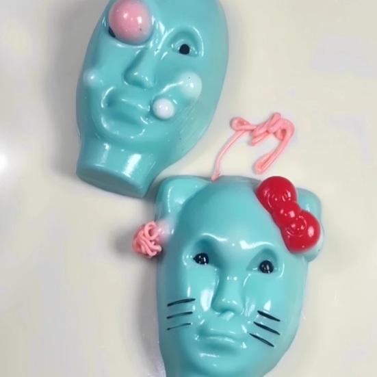 1/2Pcs Aliens Pimple Popping Fidget Toy with Toolkit Reusable Kids Teens Adults Stress Relief Cartoon Male Aliens Face Acne Popping Game