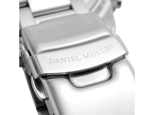 DANIEL MULLER Watch All Stainless Steel Chronograph Men's Watch DM-2003BK NEW