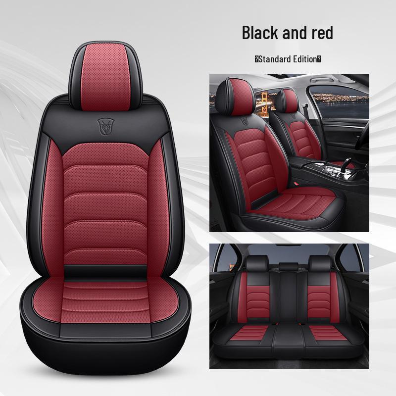 Nappa Leather Full Coverage Car Seat Cover - Five-Seat Cushion for All Seasons