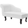 VidaXL Chaise Longue White Faux Leather