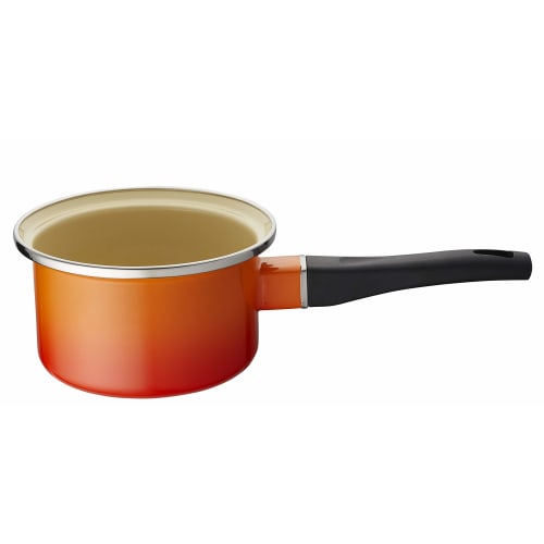 Le Creuset Enamel Saucepan EOS, 14 cm, Orange [Official Product in Japan]