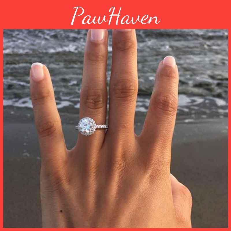 Elegant Full Rhinestone Silver Plated Luxury Ring With Micro-embellishments