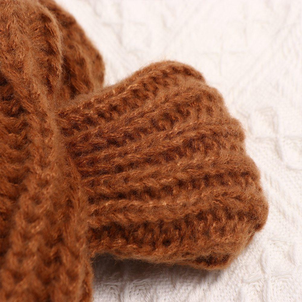 Letter Cat Ears Beanie Beanie Hat Bear Ears Knitted Hat Cute   Winter/Autumn