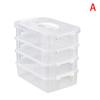 4 Layers Stackable Desk Storage Organizer Transparent Plastic Makeup Organizer Box Durable Jewelry Container Bins Drawer Table