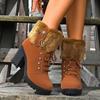 Plus Size Rhinestone Martin Boots 2024: High Heel, Warm Cotton, Side Zipper Women's Fashion Boots for Autumn/Winter