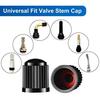 Tire Valve Caps Has a Sealing Ring Tire Valve Stem Caps for BikeBicycle Car Motorbike 16pcs Black