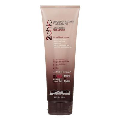 2 Chic Brazilian Keratin & Argan Oil Ultra-Sleek Shampoo, 8.5 Fl Oz