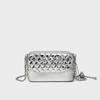 New Fall and Winter Wandering Bag Genuine Leather Women's Bag Crossbody Small Bag Small Gold Ball Chain Small Square Bag