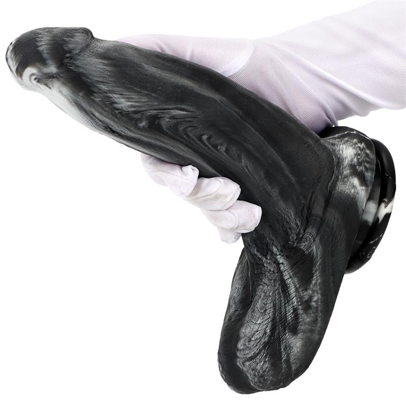 Mixed Color Liquid Silicone Simulation Large Phallus Dildo Female Masturbator Rear Court Anal Plug Expansion Anal Phallus