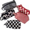 Cute Floral Makeup Bag Portable Cosmetic Bags Zipper Plaid Brushes Pouch Case for Women