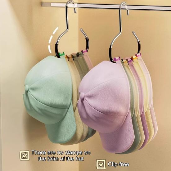 2/10Pcs Baseball Cap Racks Hat Hangers Non-Slip Design Large Capacity Strong Load-bearing Easily Accessible Hat Storage Organizer