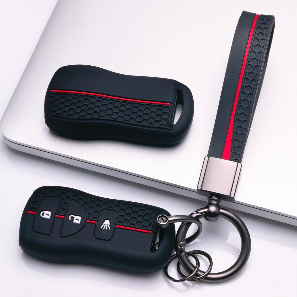 Key Fob Cover for Nissan Altima Sentra Models Keys Perfect Rogue Maxima Murano Pathfinder with Keychain Anti-Scratch Guard Shockproof Protection