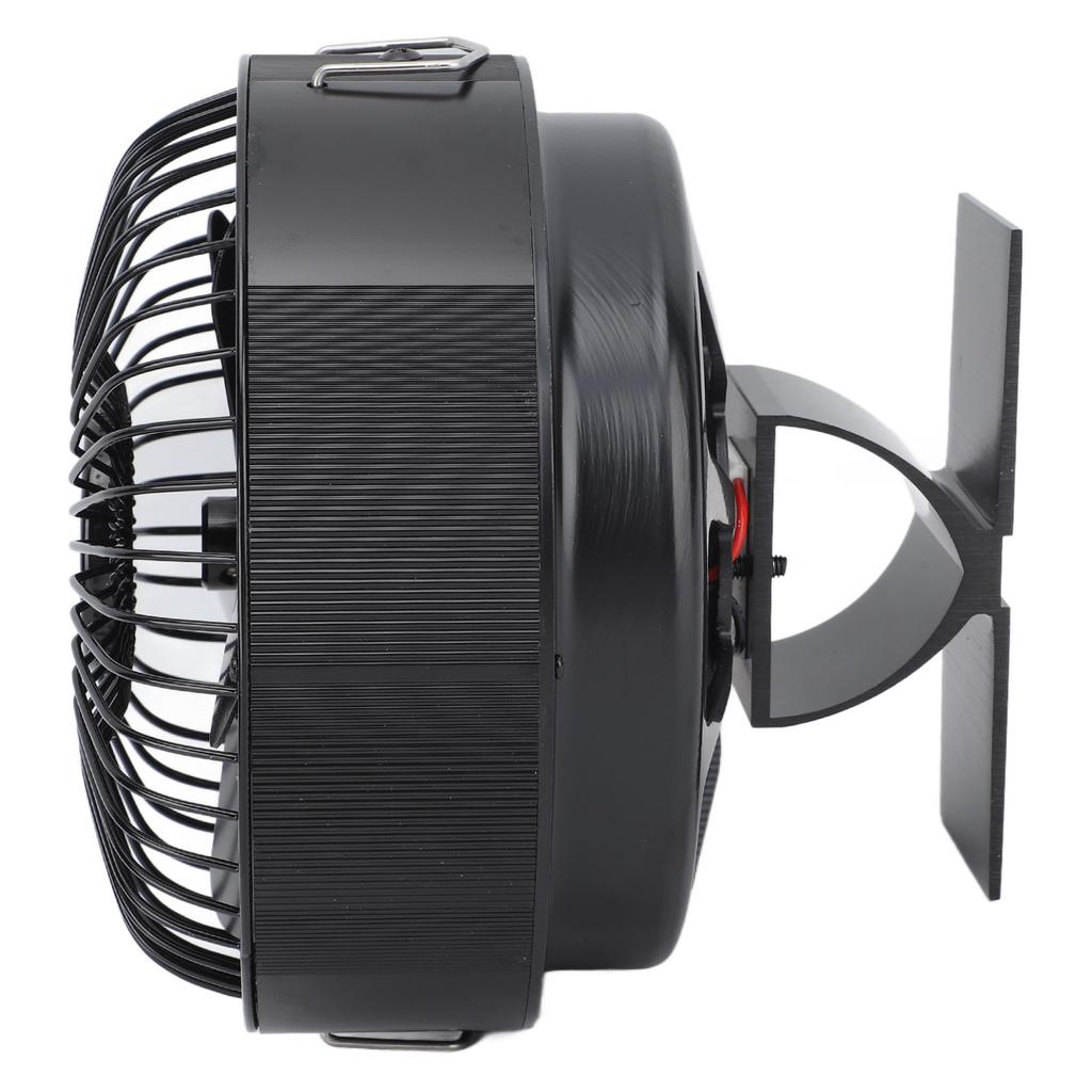 Round Fireplace Fan Heat Powered Stove Fan Aluminum Alloy Wood Burner Kerosene Stove Fan for