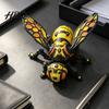 Customizable Poseable Figure 3D Printed Articulated Bee Toy Keychain Ornament Posable Mechanical Creature Model Insect Figurine for Desktop
