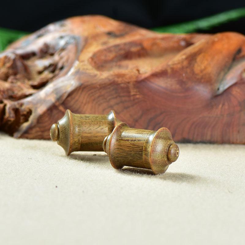 Green Sandalwood Scripture Pendant & Bead Storage Box - Chinese Retro Accessory