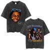 Washed Vintage Rapper Lil Wayne I Am Not A Human Being Graphic Tshirts Men Women Fashion Hip Hop Short Sleeve Oversized T Shirt