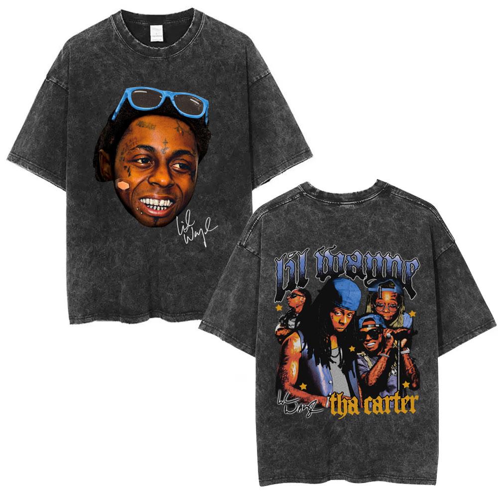 Washed Vintage Rapper Lil Wayne I Am Not A Human Being Graphic Tshirts Men Women Fashion Hip Hop Short Sleeve Oversized T Shirt
