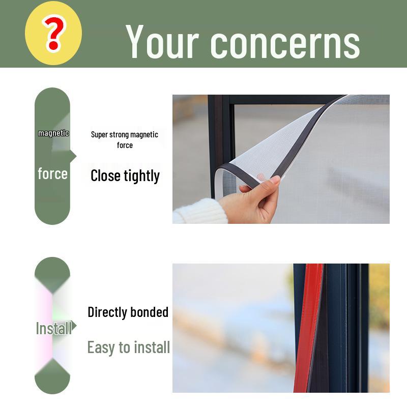 Samolepicí magnetická síť proti komárům na okno s neviditelnou síťovinou