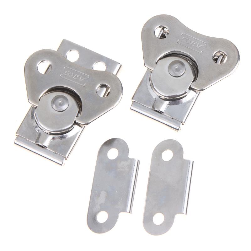 

2Pcs/Set Stainless Steel Butterfly Toggle Latch Catch Clamp Wooden Box Draw Flight Case Packing Lock Twist Latch 55*38Mm 2Pcs