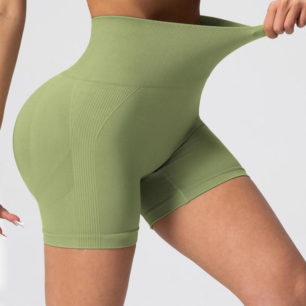 Bezešvé dámské sportovní šortky na jógu na letní jógu, vysoce elastické šortky na jógu
