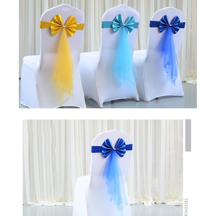 Elastic Chair Sashes Bows Spandex Chair Sashes Bows for Banquets and Ceremonies Elastic Band for Occasion Party
