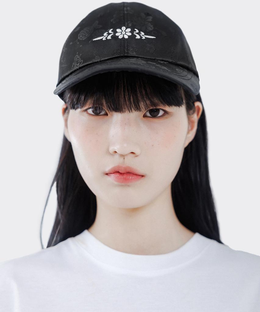 TEENYTIGER Mother-Of-Pearl Flower Hair Ribbon Hat Black