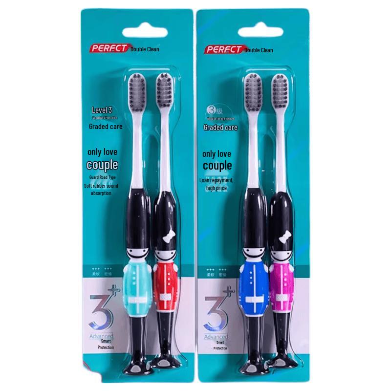 Bejiajie F666 Couple s Soft Bristle Toothbrush 2-Pack 2-Pack