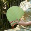 Retro Bamboo Folding Fan Solid Color with Tassels Mini Shell Fan Decorative Fan Portable Chinese Style Fan Cheongsam Accessory