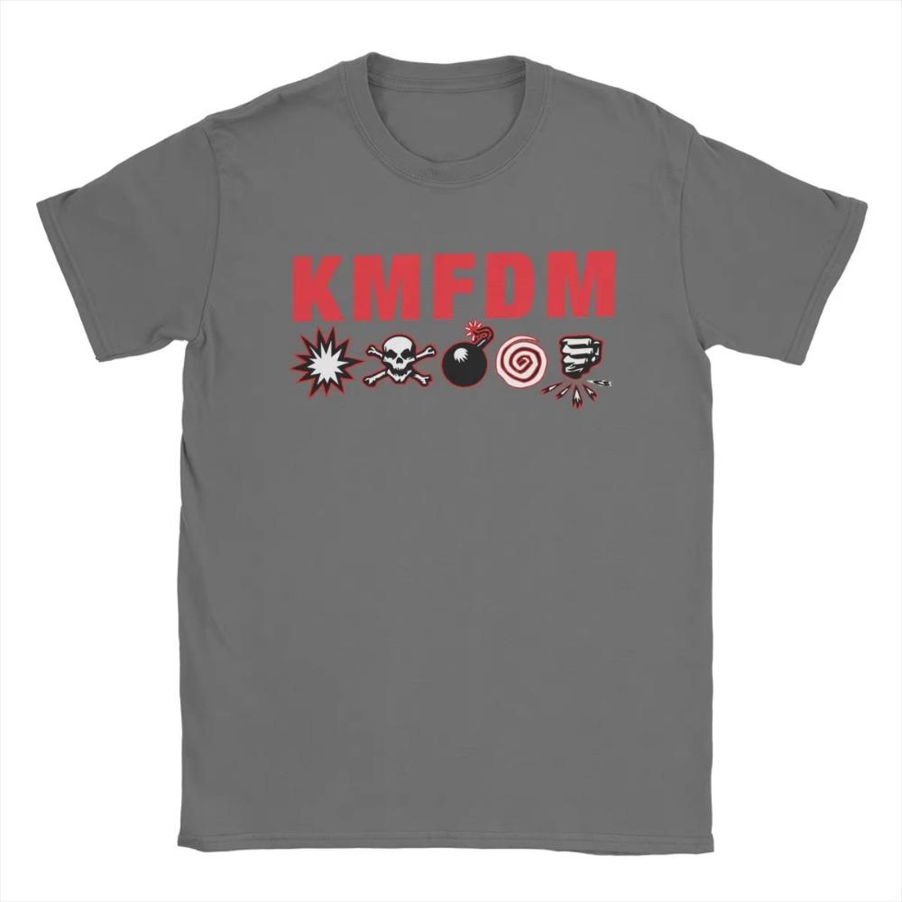 KMFDM T Shirts for Men Pure  Fashion for Male T-Shirt Round Collar Tee Shirt Short Sleeve Tops Summer