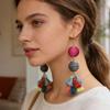 Bohemian Tassel Dangle Drop Earrings Thread Ball for Women Teen Girls Christmas Valentines Day Gift Fashion Jewelry Accessory